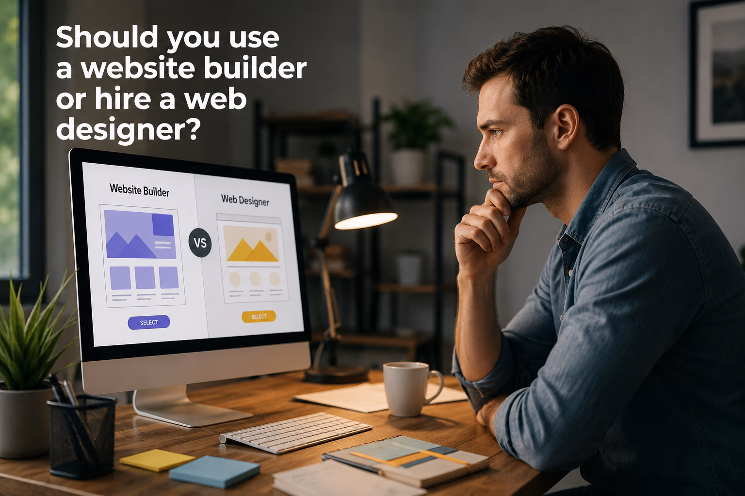 Should you use a website builder or hire a web designer?